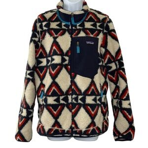 Patagonia Retro-X Jacket Women's Medium Geometric Sherpa Full Zip Southwestern